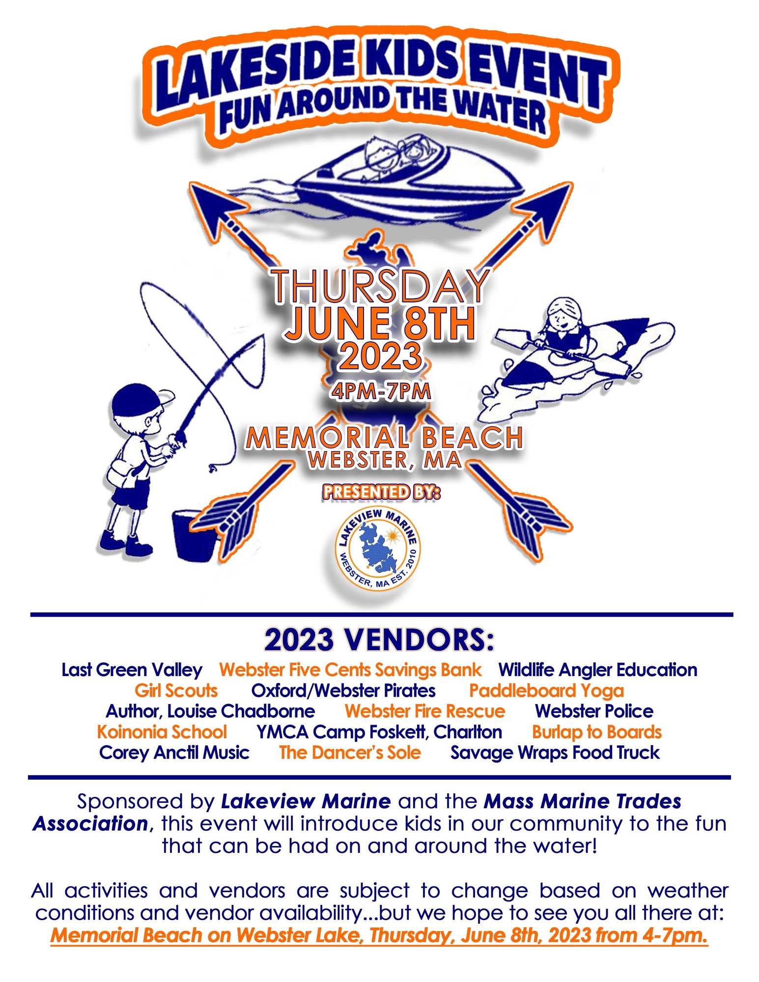 2023 Kids Lakeside Event flyer